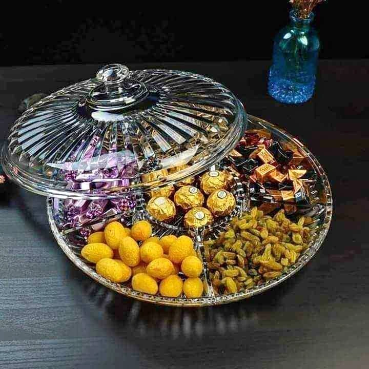 Dry Food Plate Compartment With Cover
