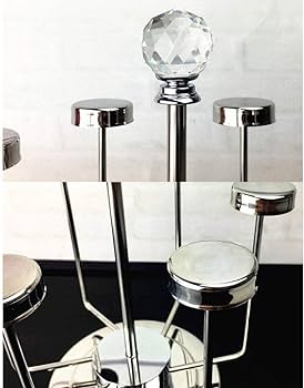 360 Degree Rotatable Stainless Steel Rotating Cup Mug Glass Holder